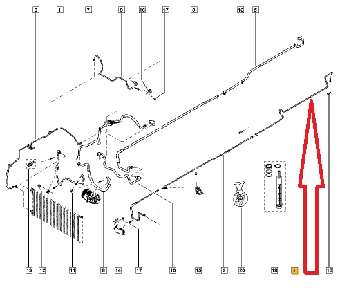 Трубка кондиціонера RENAULT TRAFIC III 1.6 DCI K16 - 4