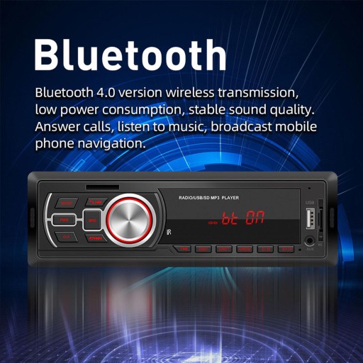 3xRadio samochodowe Bluetooth Głowica stereo 7,4 x 2,2 cala - 4