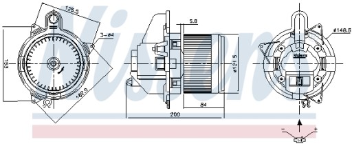 Nissan 87501 електродвигун вентилятора - 2