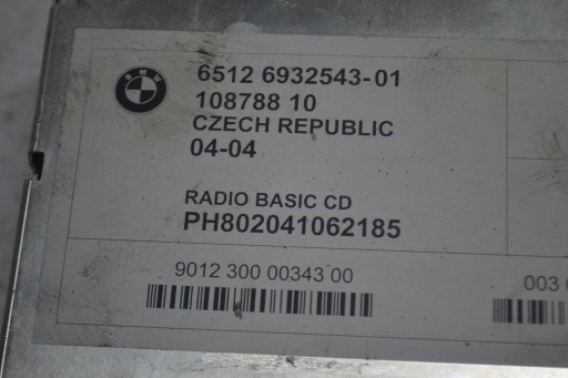 Радіо BMW 3 E90/E91 / E92 / E93 2005 6987692 - 11