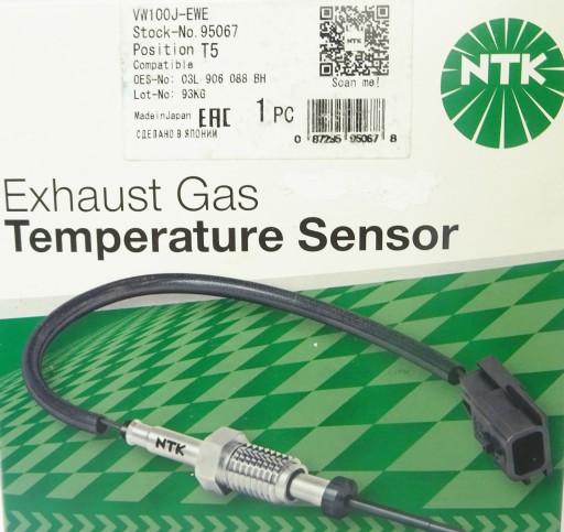 NGK 95067 датчик, температура вихлопних газів - 7