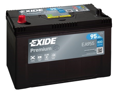 Батарея EXIDE PREMIUM 95ah 800A EA955 L+ човен - 1