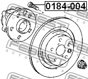 Штир колеса FEBEST для HONDA CR-V III 2.0 2.2 2.4 - 6