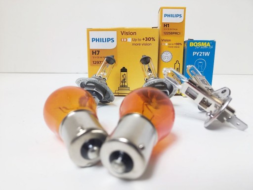 Лампи розжарювання H7 H1 PHILIPS PY21W SKODA OCTAVIA 2 - 1