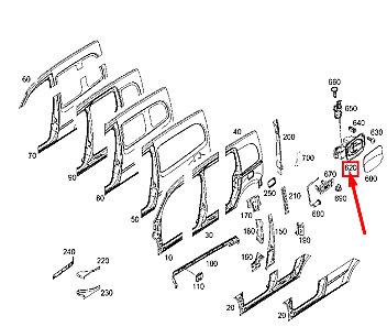 Кришка паливного бака відсік Mercedes W415 CITAN - 3