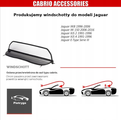 Windschott Wiatrołap Jaguar XK150 2006-2016 Cabrio - 11