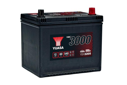 Akumulator 60Ah 540A Yuasa YBX3205 P+ Hyundai ix35 - 1