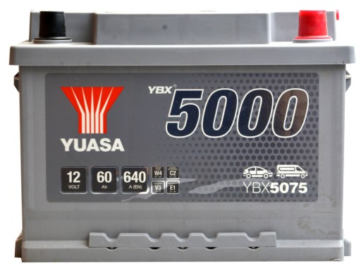 AKUMULATOR YUASA SILVER 60Ah 640A P+ YBX5075 - 3