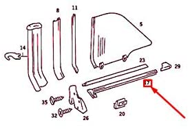 Прокладка окна MERCEDES W126 a1266700138 - 2