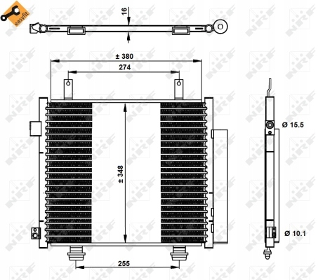 Skraplacz klimatyzacji NRF 350337 - 2