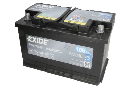 Akumulator EXIDE 12V 105Ah/850A PREMIUM P+ - 1