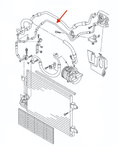 VW Touran Caddy 1T0820741AB Przewód klimatyzacji - 3
