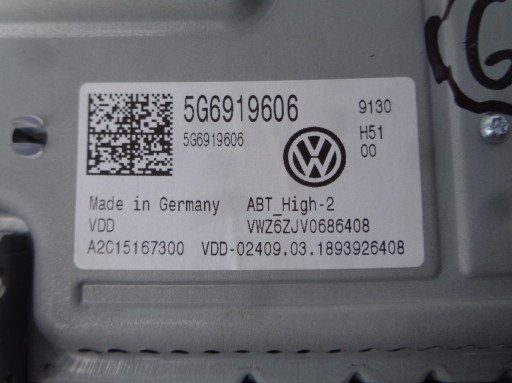 VW GOLF 7 TOURAN 5TA LCD NAVI ЕКРАН 5G6919606 - 4