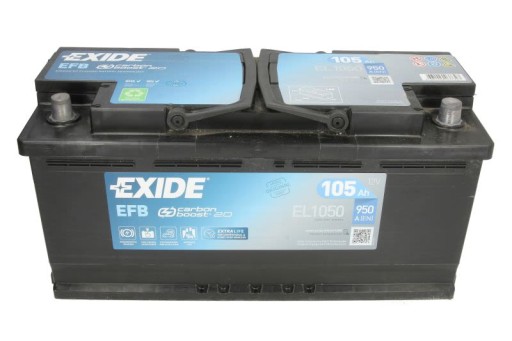 Стартовий акумулятор EXIDE EL1050 - 3