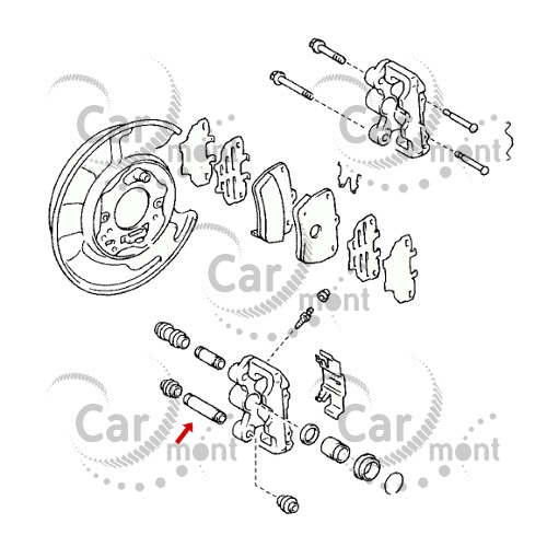 Втулка направляючої супорта гальма RAV4 9038910054 - 2