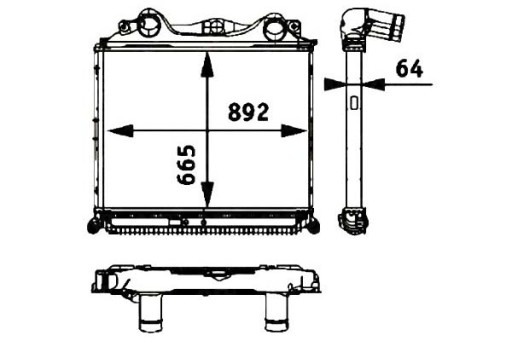 INTERCOOLER (ALUMINIOWE ZBIORNIKI) MAN TGA TGS TGX - 1