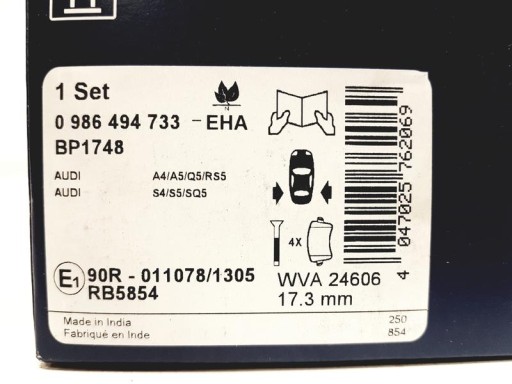 Bosch диски + колодки P + T AUDI A4 B8 A5 8T 345mm - 8