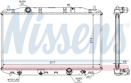 Nissens 68135A Chłodnica, układ chłodzenia silnika - 2