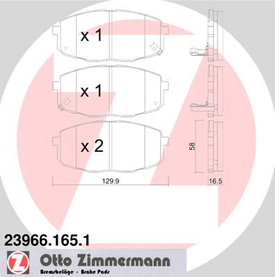 Tarcze Klocki ZIMMERMANN Przód HYUNDAI i30 I 280mm - 3