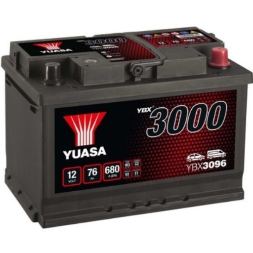 Akumulator Yuasa YBX 3096 12V 76Ah 680A P+ - 1