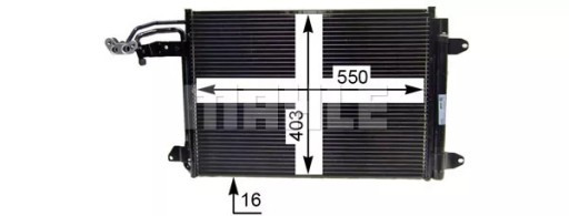 Конденсатор кондиціонера VW A3 / GOLF 5 / OCTAVIA 04-Ма - 6