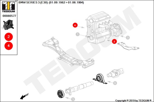 BMW 3 E30 подушка двигуна 316-318 82-91 - 2