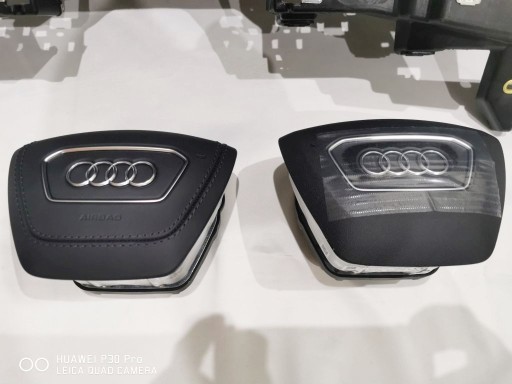 Audi A6 A7 C8 шкіра гладка чорна біла нічого + подушка безпеки - 6