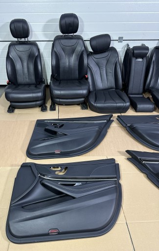 Сиденья, диван, интерьер, боковины, интерьер Mercedes S Class W222 LONG Black - 2