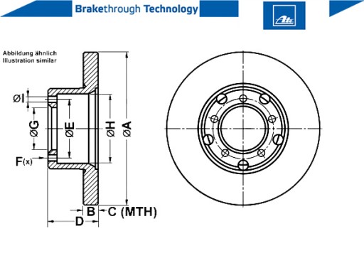 TARCZE HAMULCOWE 2SZT MERCEDES T1/TN 410 D (611.46 - 2