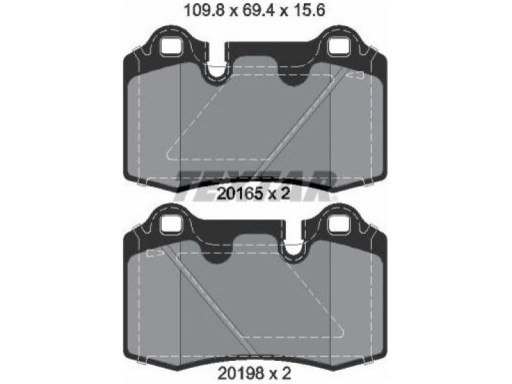 ТЫЛОВЫЕ КОЛОДКИ TEXTAR 2016501 - 2