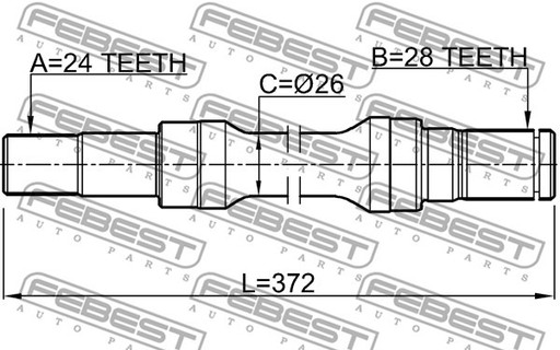 PÓŁOŚ NAPĘDOWA PRZÓD PRAWA MAZDA 323 P V 1.3 1.5 - 3