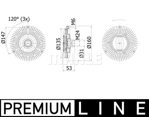 MAHLE ВІСКОТИЧНА муфта для AUDI A4 2.5 TDI 2.7 - 2