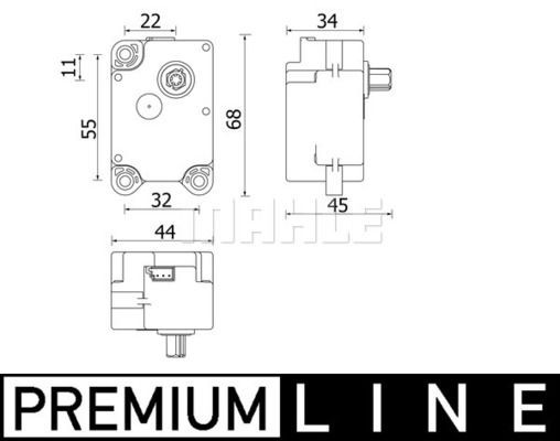 SILNIK KLAPKI NAWIEWU POWIETRZA AA 71 000P MAHLE - 2