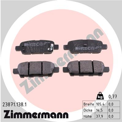 Zimmermann диски + колодки t NISSAN X-TRAIL T30 292M - 6