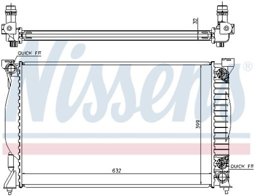 CHŁODNICA WODY 60300A NISSENS AUDI A4 B6 B7 - 7