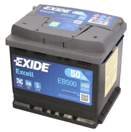 Акумулятор EXIDE EXCELL 50AH 450A 50 Ah wym + доступ - 1