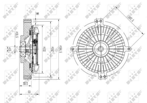 NRF Sprzęgło wiskotyczne wentylatora DB SL500 0919 - 3