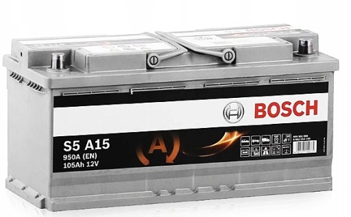 Акумулятор BOSCH S5 AGM 105AH 950A S5A15 - 1