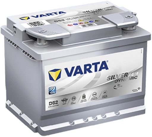 Акумулятор VARTA SILVER AGM 60Ah 680a D52 - 1