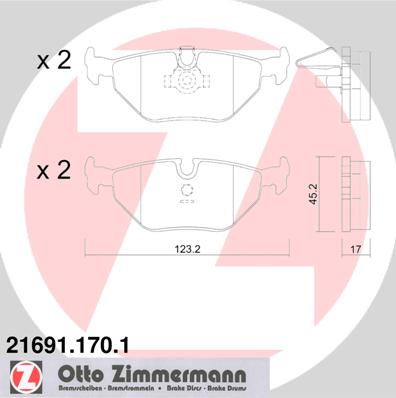 Диски + колодки Zimmermann Sport P + T BMW 5 E39 324 мм - 5