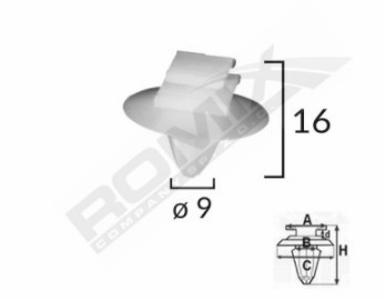 Шпилька куб молдинги CITROEN FIAT PEUGEOT 5 шт. - 2