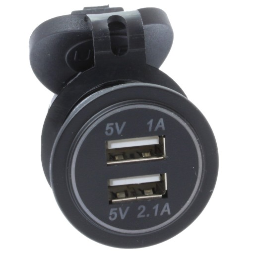 Роз'єм для зарядки 2x USB 2.1 A 1A РК-вольтметр - 7