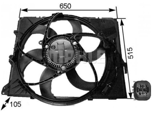 WENTYLATOR CHŁODNICY BMW Z4 E89 2.5 3.0 - 2