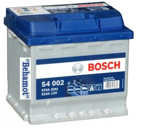 Akumulator Bosch 12V 52Ah/470A s4002 - 1