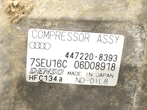 Компресор кондиціонера AUDI A4 B6 447220-8393 3.0 220km 00-05 компресор - 3