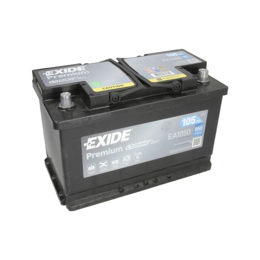 Акумулятор EXIDE 12V 105AH / 850A P + PREMIUM EA1050 - 3