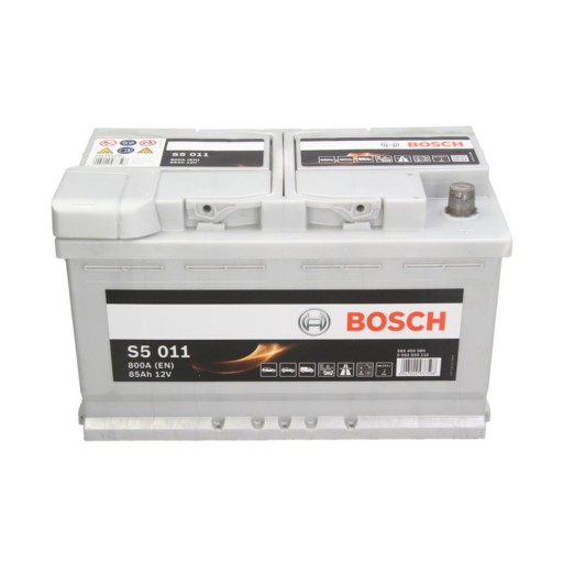 Акумулятор BOSCH S5 85ah 800A P+ - 6