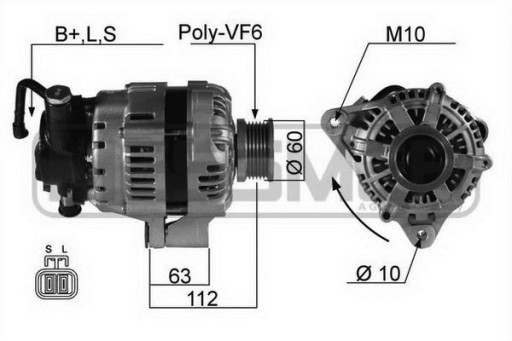 ALTERNATOR ERA do KIA SORENTO I 2.4 - 2