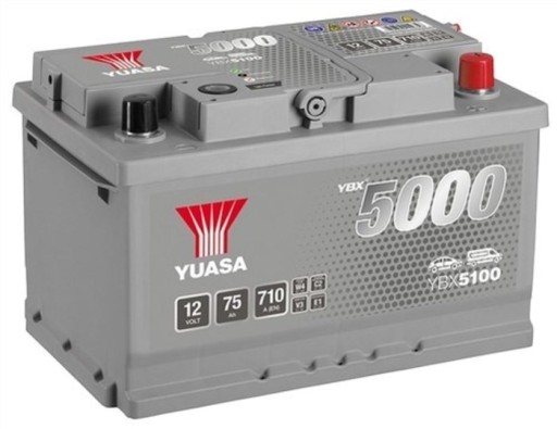Акумулятор YUASA 75Ah 710A YBX5100 DOJ + WYM LDZ - 1