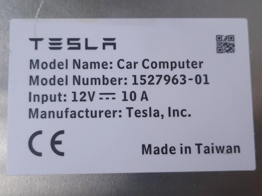 Tesla 3 19r. KOMPUTER MODUŁ AUTOPILOT 1527963-01 - 2